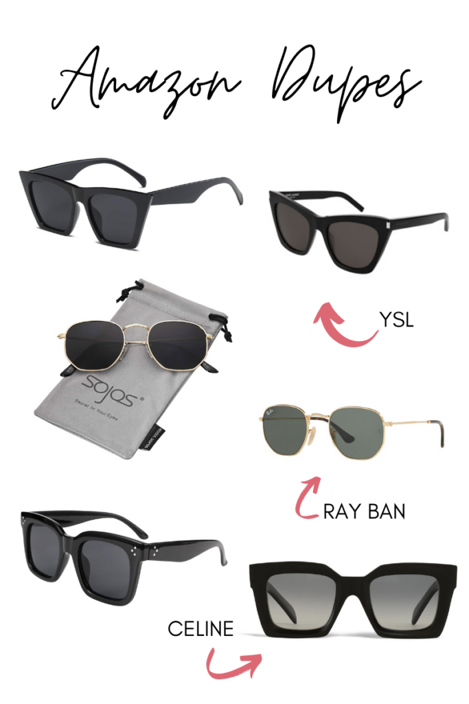 dupes for designer sunglasses on Amazon