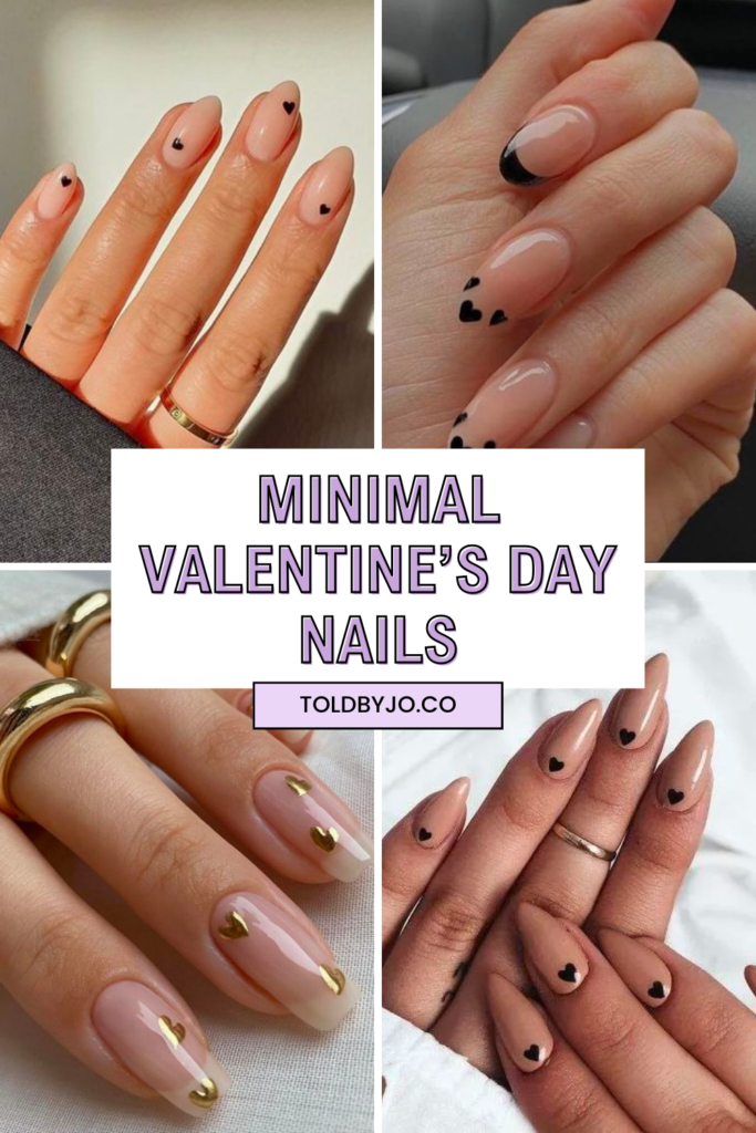 minimal valentine's day naiils