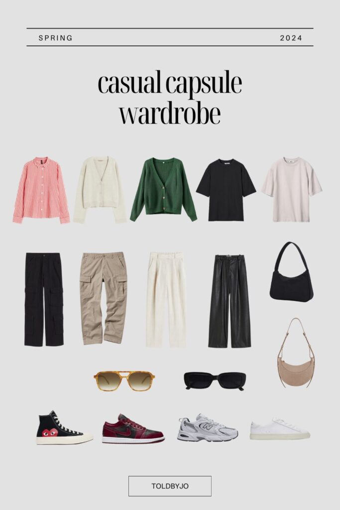 casual spring capsule wardrobe